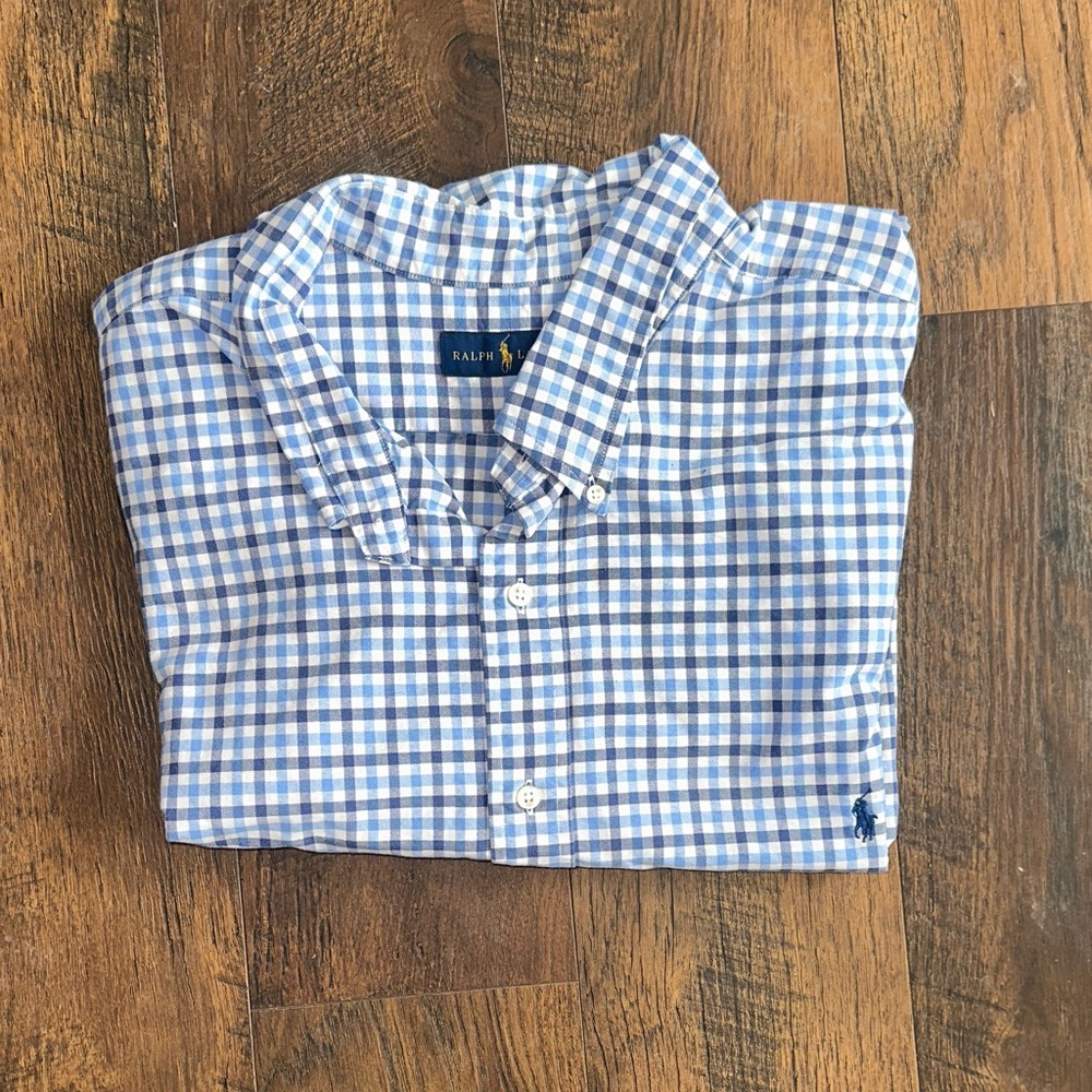 Ralph Lauren Men's Blue Gingham Shirt